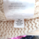 Vince Fringed Cable Knit Sweater Ivory Merino Wool-Cashmere Size Small