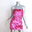 Retrofete Nolia Sequin Strapless Mini Dress Pink Size Small