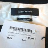 Isabel Marant Trousers Black Wool Size 42 High Rise Pants NEW