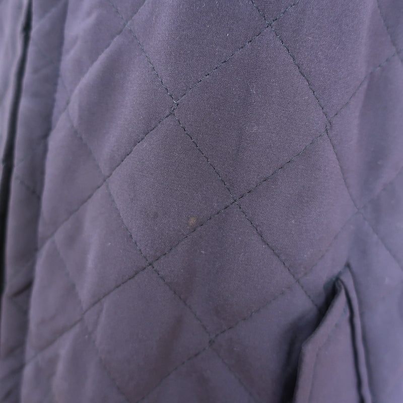 Rag &amp; Bone Pacific Leather-Sleeve Quilted Jacket Eggplant/Black Size Small