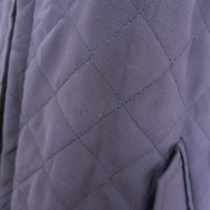 Rag &amp; Bone Pacific Leather-Sleeve Quilted Jacket Eggplant/Black Size Small