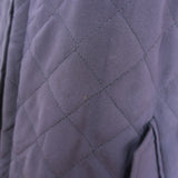 Rag & Bone Pacific Leather-Sleeve Quilted Jacket Eggplant/Black Size Small