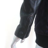 Rag & Bone Pacific Leather-Sleeve Quilted Jacket Eggplant/Black Size Small