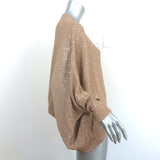 Stella McCartney Sequin Cardigan Gold Cotton-Blend Size 40 Oversize Sweater