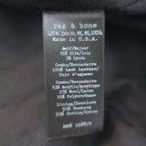 Rag & Bone Pacific Leather-Sleeve Quilted Jacket Eggplant/Black Size Small