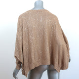Stella McCartney Sequin Cardigan Gold Cotton-Blend Size 40 Oversize Sweater