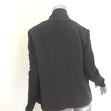 Peter Cohen Mesh-Sleeve Silk Jacket Olive Brown Size Small