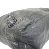 Balenciaga Giant Covered Brogues Day Hobo Charcoal Leather Large Shoulder Bag