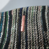 MISA Ava Metallic Striped Twist-Front Midi Dress Gold Size Extra Small