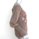 Saccharine Cashmere Cherry Blossom Sweater Brown Size Small