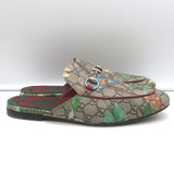 Gucci GG Supreme Tian Princetown Horsebit Loafer Mules Beige/Multi Size 7.5