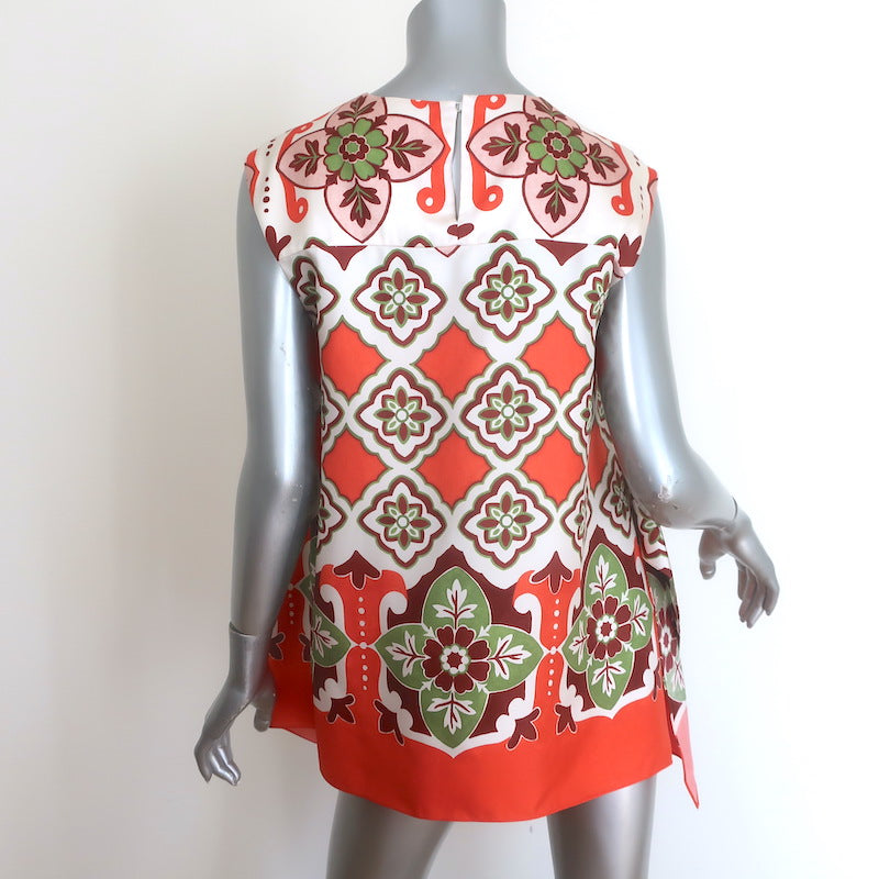 La DoubleJ Partenope Print Top &amp; Palazzo Pants Set Cream/Orange Size Medium NEW