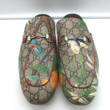 Gucci GG Supreme Tian Princetown Horsebit Loafer Mules Beige/Multi Size 7.5