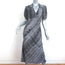 Raquel Allegra Bella Midi Dress Black & White Shred Print Silk-Blend Size 0 NEW