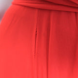 Donna Karan Tie-Waist Bubble Hem Dress Poppy Red Stretch Jersey Size Petite NEW