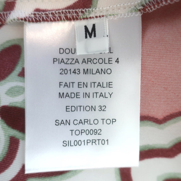 La DoubleJ Partenope Print Top &amp; Palazzo Pants Set Cream/Orange Size Medium NEW