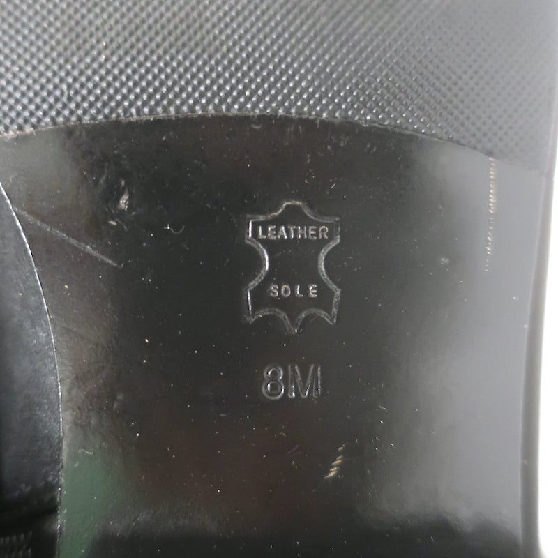Tory Burch Kiernan Logo Riding Boots Black Leather Size 8