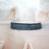 Alexander McQueen Ruffled Jacquard Jacket Ivory Silk-Blend Size Medium