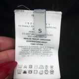 Moncler Pleated-Back Mixed Media Cardigan Black Cotton-Blend Size Small