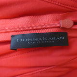 Donna Karan Tie-Waist Bubble Hem Dress Poppy Red Stretch Jersey Size Petite NEW