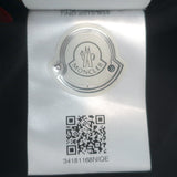 Moncler Pleated-Back Mixed Media Cardigan Black Cotton-Blend Size Small