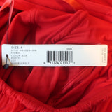 Donna Karan Tie-Waist Bubble Hem Dress Poppy Red Stretch Jersey Size Petite NEW