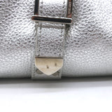 Versace Small Madonna Chain-Strap Frame Bag Silver Metallic Leather