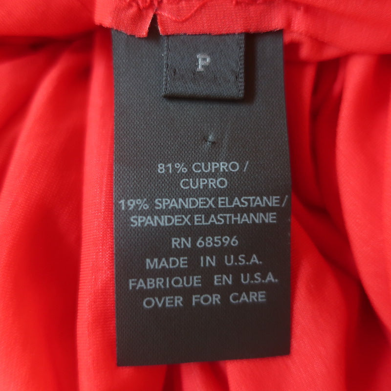 Donna Karan Tie-Waist Bubble Hem Dress Poppy Red Stretch Jersey Size Petite NEW