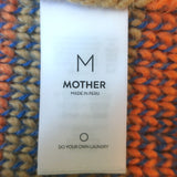 Mother Runaway Child Belted Short Cardigan Orange/Multi Alpaca-Blend Size Medium