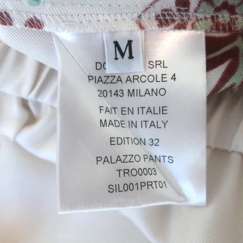 La DoubleJ Partenope Print Top &amp; Palazzo Pants Set Cream/Orange Size Medium NEW