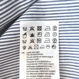 Sandro Maddly Belted Shirt Blue Striped Cotton Size 0 Long Sleeve Top