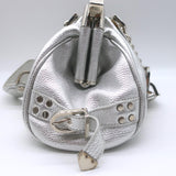 Versace Small Madonna Chain-Strap Frame Bag Silver Metallic Leather
