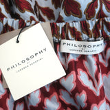 Philosophy di Lorenzo Serafini Ruffle Jacquard Mini Skirt Blue Size US 12 NEW