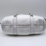 Versace Small Madonna Chain-Strap Frame Bag Silver Metallic Leather