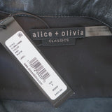 Alice + Olivia Leonie Puff Sleeve Vegan Leather Romper Black Size 2 NEW