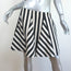 Valentino Striped Mini Skirt Black & White Wool-Silk Size 10