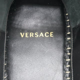 Versace Medusa Renaissance Espadrilles Cream/Blue Canvas Size 41 NEW