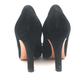 Gucci Web Bow Keyhole Pumps Black Suede Size 8