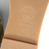 Versace Medusa Renaissance Espadrilles Cream/Blue Canvas Size 41 NEW