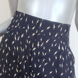 Chloe Wide Leg Pants Navy Micro Tulip Print Crepe Size 40 NEW