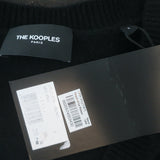 The Kooples Blouson Sleeve V-Neck Sweater Black Wool-Cashmere Size 1 NEW