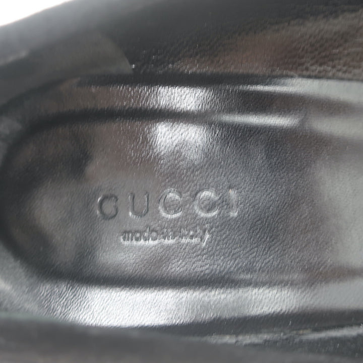 Gucci Web Bow Keyhole Pumps Black Suede Size 8