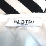 Valentino Striped Mini Skirt Black & White Wool-Silk Size 10