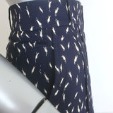 Chloe Wide Leg Pants Navy Micro Tulip Print Crepe Size 40 NEW