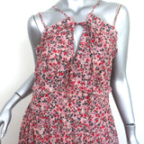 Robert Rodriguez Pleated Midi Dress Cayana Pink Vine Floral Print Size 8 NEW