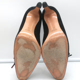 Gucci Web Bow Keyhole Pumps Black Suede Size 8