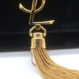 Saint Laurent Kate Monogram Tassel Clutch Black Velvet