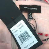 Robert Rodriguez Pleated Midi Dress Cayana Pink Vine Floral Print Size 8 NEW