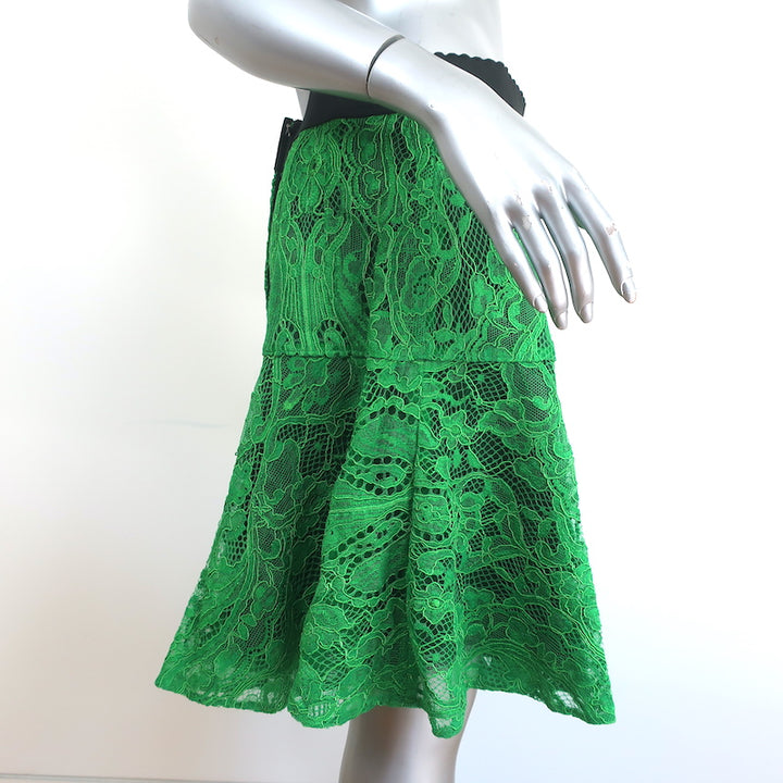Dolce &amp; Gabbana Sleeveless Blouse &amp; Skirt Set Green Lace Size 44/46 NEW