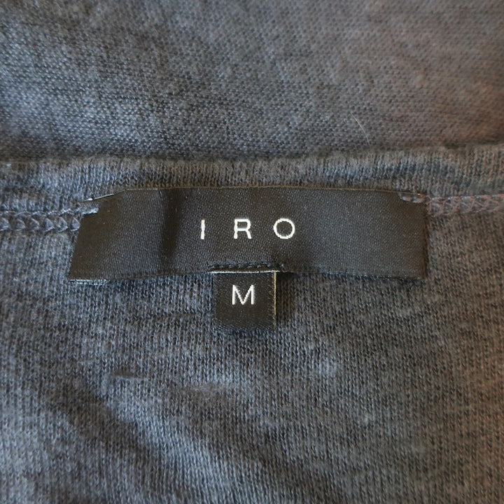 IRO Jordan Long Sleeve Tee Charcoal Linen Jersey Size Medium